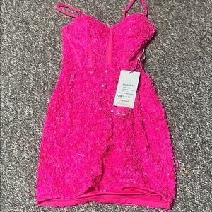 Amarra Pink Mini Dress